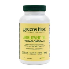 Greens First Ahiflower Oil Plant-Based Omega-3 Supplement – Vegan Omega-3 to