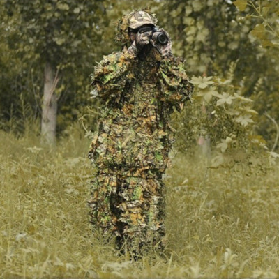 3D Bionic Leaf Adults Ghillie Suit Camo Army Jungle Woodland