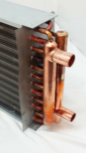 16x20 Water to Air Heat Exchanger~~1" Copper Ports w/ EZ Install Front Flange - Picture 2 of 2