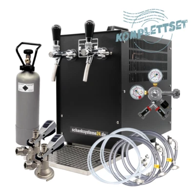 TE-60-2 Black Edition Zapfanlage Komplettset Trockenkühler - schanksysteme24