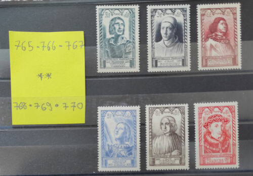 serie timbres france neuf** année 1946 n° 765 766 767 768 769 770 - Photo 1/1