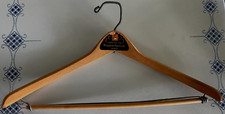 VINTAGE Wooden Clothes Hanger Kuppenheimer Men's Clothing Wishbone Batts 17.25"