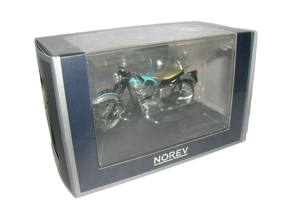 Norev Triumph Bonneville blau hellblau/silber Modell 1959, 1:18 Artikel 182040 - Bild 3 von 4
