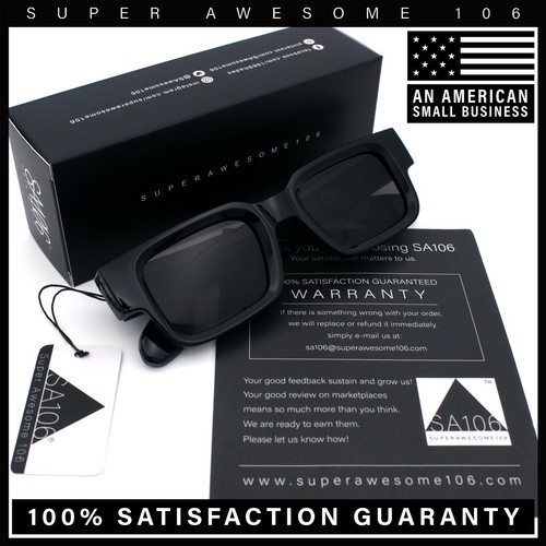 Narrow Rectangle Horn Rim Gentlmanly Thick Beveled Plastic Sunglasses - Picture 3 of 39