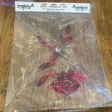 9” Umbrella Rig 4 Arm 11” With 5.5” Squid (9)  8/0 Mustad New Pkg Red Black Head