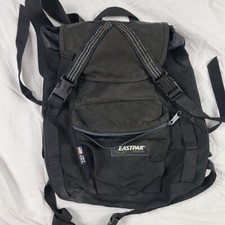 Vintage Eastpak Black Backpack Made In USA Casual Outdoors School Travel