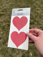 Mrs. Grossman Stickers HEARTS Vintage 90s 3 Sheets Sticker Strip Giant Red Heart