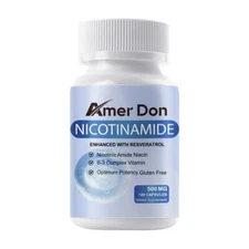 NAD Booster Supplement - Nicotinamide + Resveratrol 600MG Natural Anti-Aging