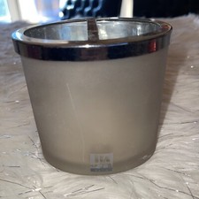 JLA Brioney frosted silver glass toothbrush holder