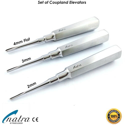 3 Pcs COUPLAND Dental Root Elevators Set Oral Surgery PDL Luxating NATRA - Picture 3 of 7