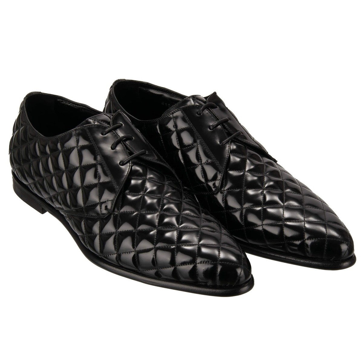 DOLCE & GABBANA Quilted Stitched Leather Derby Shoes COPERNICO