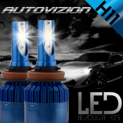 AUTOVIZION LED HID Headlight Conversion kit H11 6000K for Nissan Quest 2011-2016