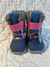 See Kai Run Gilman Waterproof Insulated Boots in Brown Blue Colorway size 5 NWT