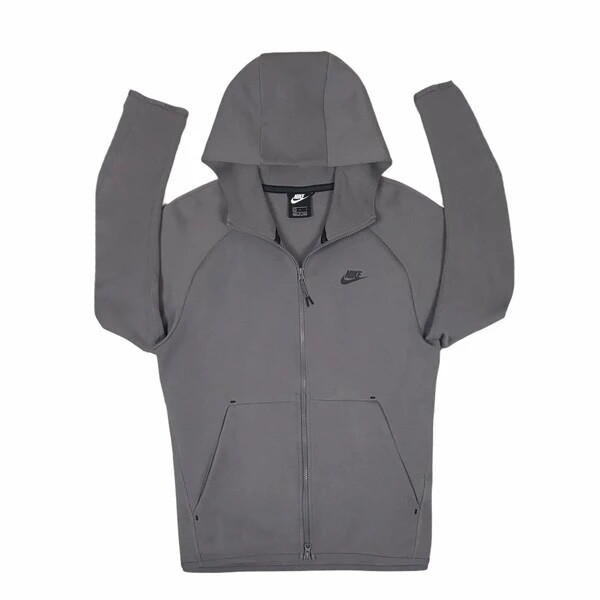 Nike Men's Tech Fleece Hoodie Gun Smoke Grey Medium UK