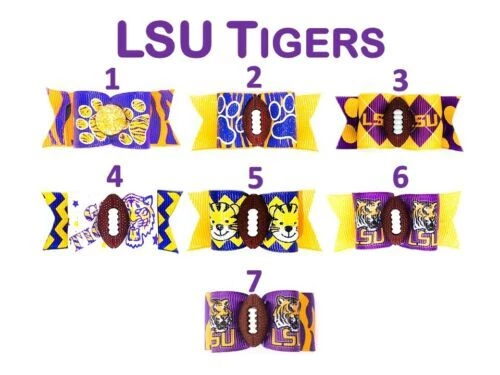 Football Dog Bows