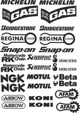 STICKER decal sponsor technique moto kit set motogp wsbk racing ngk akrapovic...