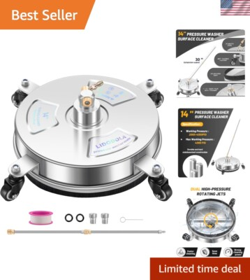 #ad Lightweight 14quot; Pressure Washer Surface Cleaner with Quick Connect Wand Design $89.99