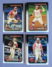 2024 Topps Cleveland Guardians Complete 34 Card Team Set w/ Update, All-Stars