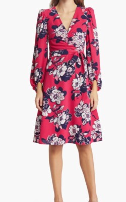 eliza j floral ruched dress NWT $148 Eliza J Floral Ruched Bracelet Sleeve Dress Size: 2