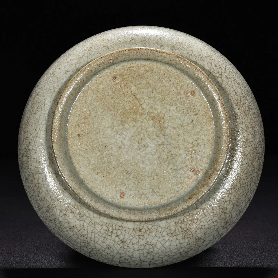 7,4" China antiga canção dinastia ru forno porcelana céu esmalte ciano lce placa de rachadura - Imagem 4 de 4