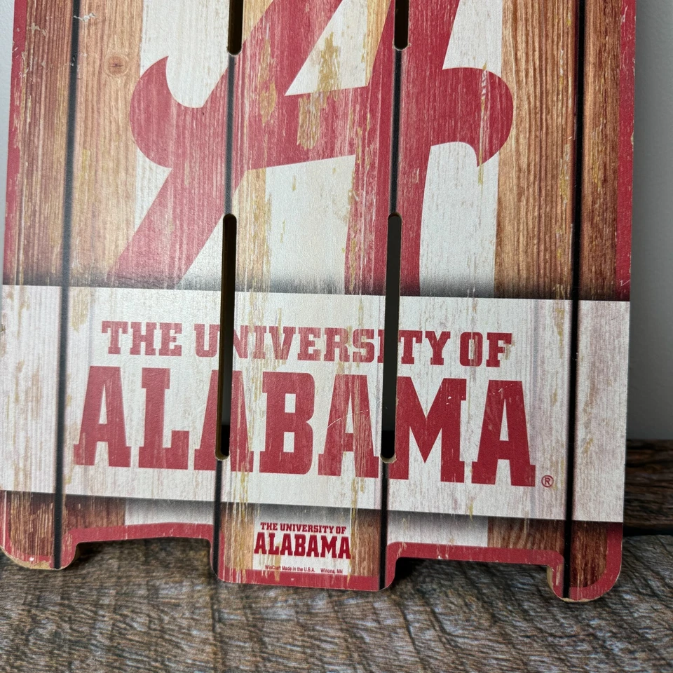 Wincraft Alabama Crimson Tide Plank Wood Fence Sign 11" X 17" Plaque - Image 2 of 4