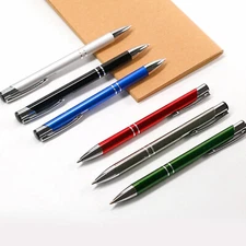 Full Metal Ballpoint Pen 1mm Black Ink Gel Pen Office Writing Stationery FashiIR