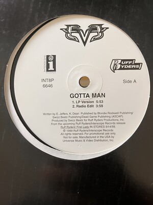 Eve Gotta Man  12  Vinyl Record Interscope Records Prod. Swizz Beats Ruff Ryders