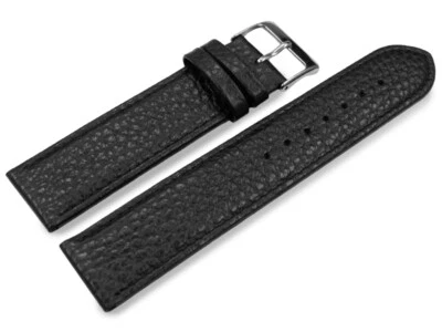 Bracelet montre cuir souple grainé noir 12mm 14mm 16mm 18mm 20mm 22mm - Photo 1/2