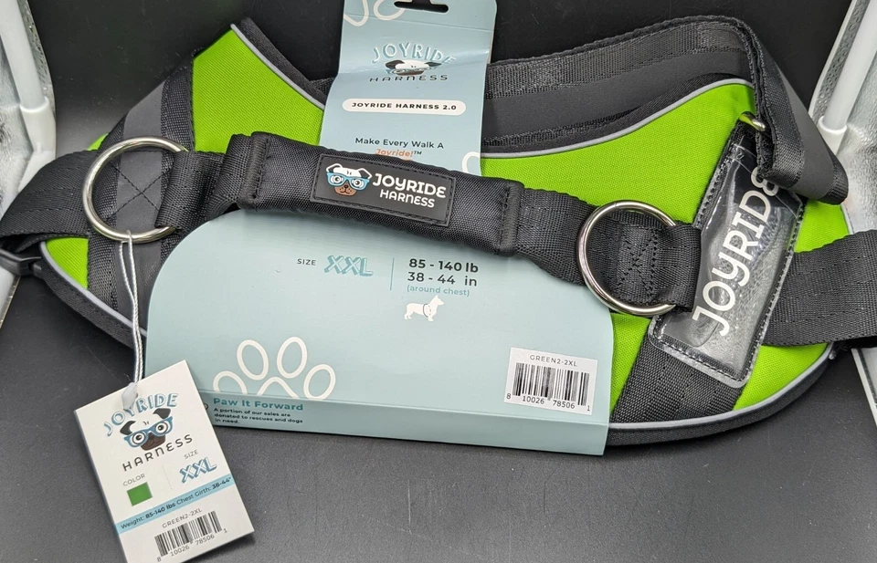 Joyride Dog Harness Size XXL Green NWT Mesh/EZ Grip Night Safety NoPull No Choke - Image 2 of 4
