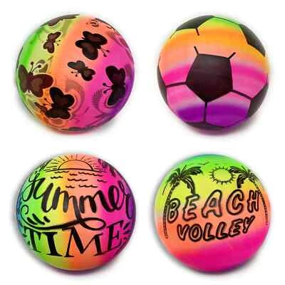 AMLI Bunte Bälle für Kinder - 4-teiliges Set Strandball Spielspaß! 22cm