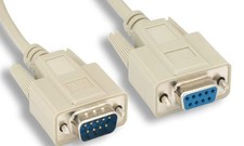 Serial Null Modem Cable 10FT DB9F DB9M
