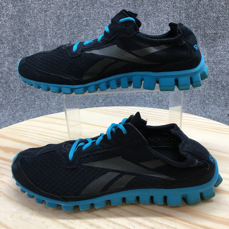 Reebok Shoes Womens 10 Realflex Athletic Running Sneakers J88600 Black Blue - Image 2 of 4