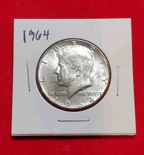 ☆1964 Kennedy Half Dollar Silver BU Luster & Cartwheel - White☆