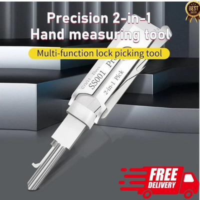 #ad 2 in 1 Stainless Steel Key Decoder SS001 PRO Lock Decoder Repair Tools $10.60