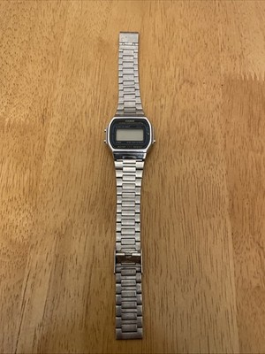Casio A164W Edelstahl Uhr Silber Vintage, ungetestet