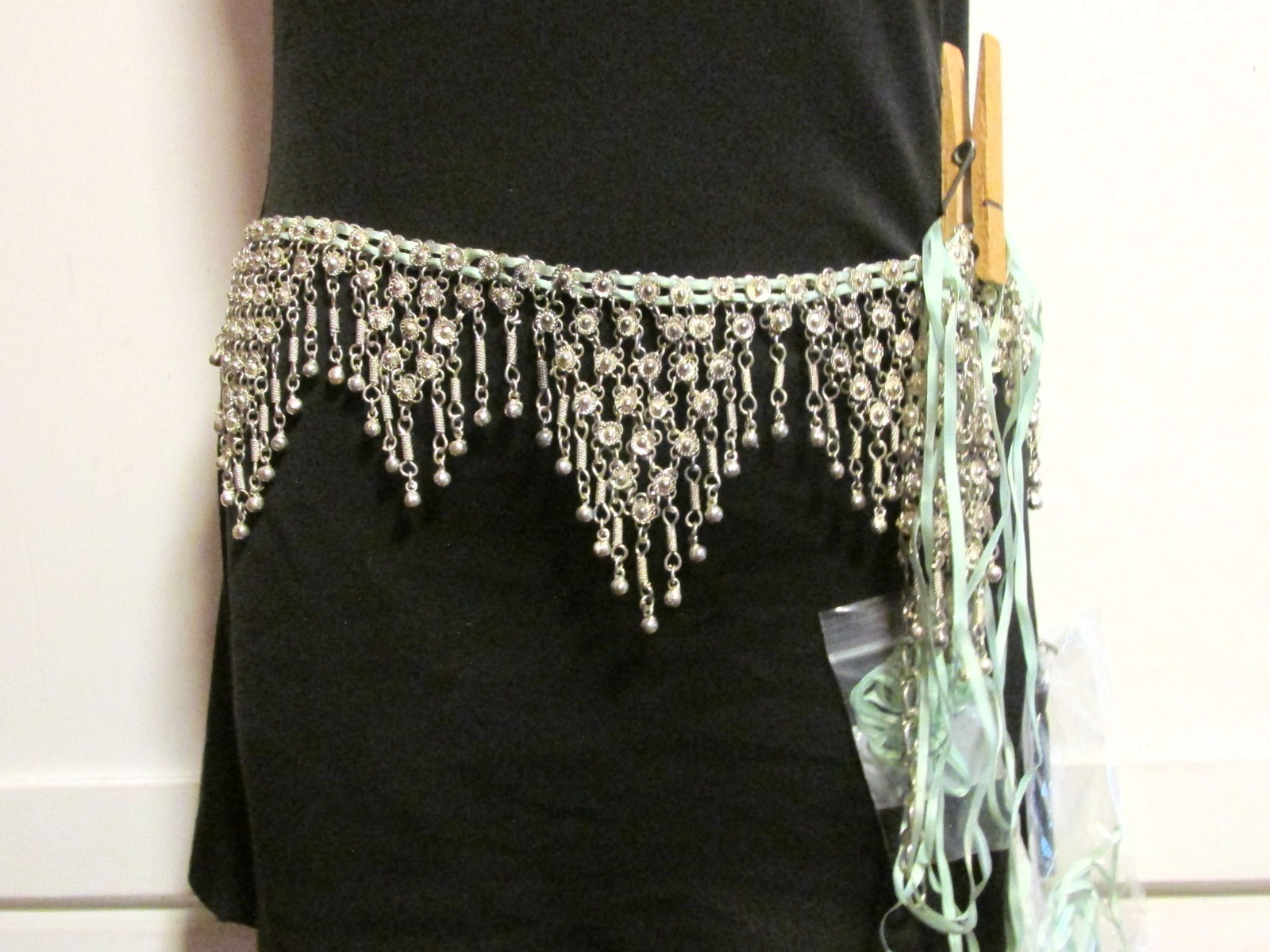 Belly Dance 2 Silver Tone Triangular Dangle Bells… - image 4