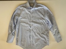 Charles Tyrwhitt French Cuff Dress Shirt Men's 16.5/33 Blue Non Iron Cotton