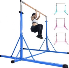 Gymnastics Bar, 5'10 Base length 45" to 71" Adjustable Horizontal Bar for Serio