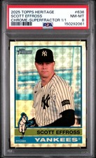 2025 TOPPS HERITAGE CHROME-SUPERFRACTOR 1/1 #636 SCOTT EFFROSS 1/1 PSA 8