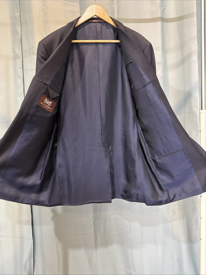 Traje Hickey Freeman Astor, 46L, ventana azul Foto 3 de 4