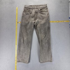Vintage Levis 501 Jeans Mens Gray Straight Button Fly Made In USA Fits 29x28