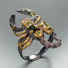 Gemstone Natural Chrome Diopside Ring 925 Sterling Silver Size 8 /R471507