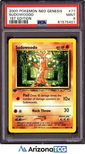 Pokemon 2000 Sudowoodo 77/111 1st Edition Neo Genesis PSA 9