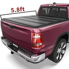 5.8ft Low-Profile Hard 4-Fold Tonneau Cover For 2019- 2026 Silverado Sierra 1500