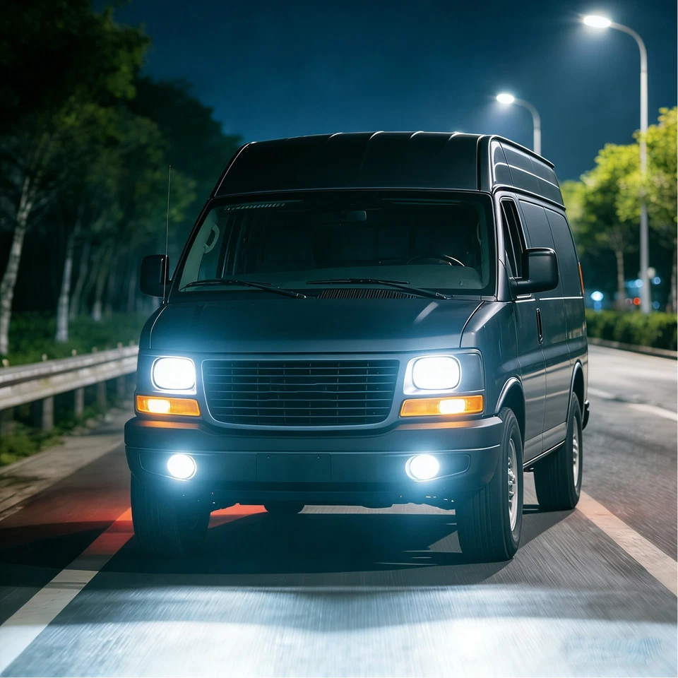 Par de faros LED de 7" pulgadas con haz alto/bajo DRL para Dodge D100 1975-1976 Foto 4 de 4