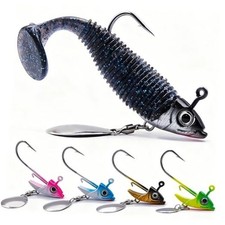 Underspin Jig Heads Hooks - 1/4 oz,3/8 oz,1/2 oz 1/4oz_7.5g_5pcs Fish Jig Head