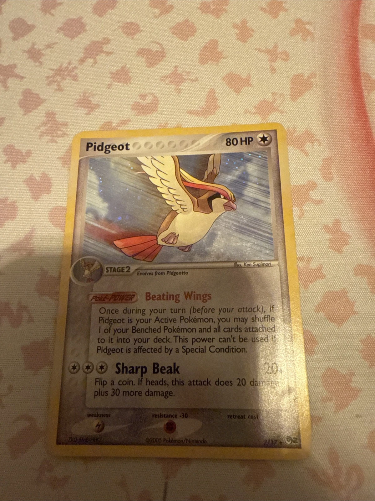 Pidgeot - 2/17 -Pop Series 2 Holo Rare - Pokemon TCG Nm