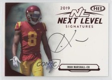 2019 Sage Hit Premier Draft Next Level Signatures Iman Marshall #NL-IM Auto 10k8