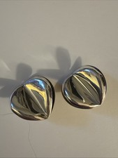 Vintage GUNN TRIGERE Modern Scandinavian 925 Clip On Earrings, Wt 27.7g