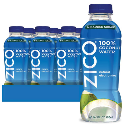 100% Coconut Water Drink - 12 Pack, Natural Flavored - No Sugar Added, Glu